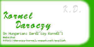 kornel daroczy business card